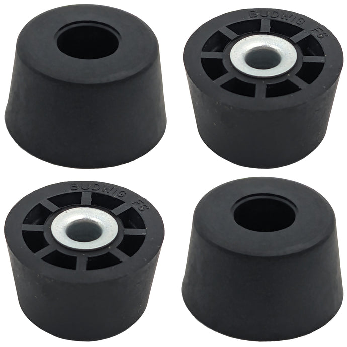 4 Pack 0.75-inch Diameter Rubber Bumper for #6 Screw, 0.43-inch Height (Black)
