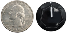 Load image into Gallery viewer, Fluted 0.93-inch Skirted Control Knob for 1/4&quot; Shaft, Set Screw, Glossy Black with White Line and Dot Indicator
