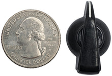 Load image into Gallery viewer, Pointer (Chicken Head) Knob for 1/4" Shaft, Set Screw, Glossy Black with White Indicator Line
