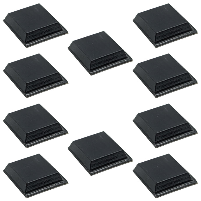 3M 10 Pack 0.50-inch Tapered Square Bumpon Bumpers, 0.12-inch Height (Black)