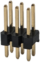 Load image into Gallery viewer, 6 Pin Dual Row Male Header, 0.025" Square Posts on 0.1" Center
