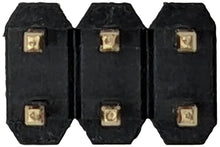 Load image into Gallery viewer, 6 Pin Dual Row Male Header, 0.025" Square Posts on 0.1" Center
