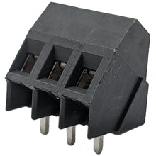 Load image into Gallery viewer, 45° Angle 3 Position Wire to Board Terminal Block, Side Entry, Screw Type
