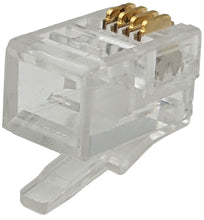 Load image into Gallery viewer, 10 Pack RJ11-4 Modular Plugs, 6P4C, Twisted Stranded Wire
