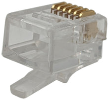 Load image into Gallery viewer, 10 Pack RJ11-6 Modular Plugs, 6P6C, Twisted Solid Wire
