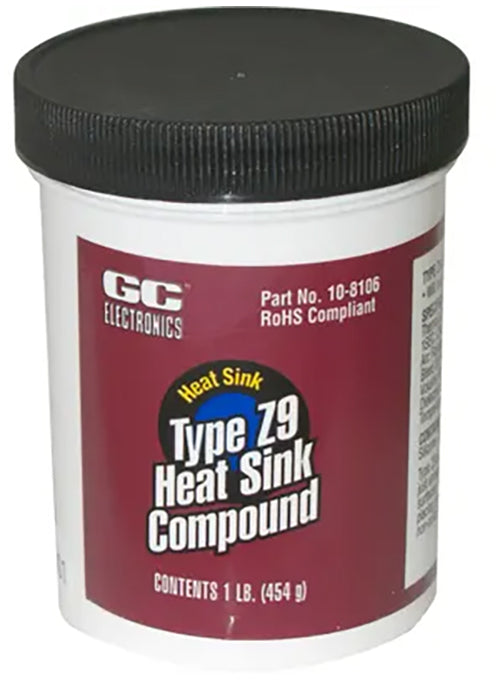GC Electronics Type Z9 Heat Sink Compound, Zinc Oxide Filled Silicon Grease, 1 lb. Plastic Jar