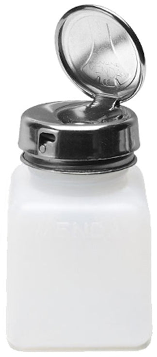 Menda Natural Square HDPE Bottle with Take-Along Locking Pump, 4 oz (35702)