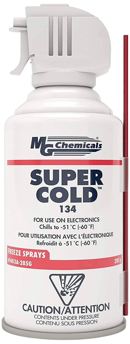 MG Chemicals Super Cold 134 Freeze Spray Can, 285g (10 oz) Aerosol Can (403A)