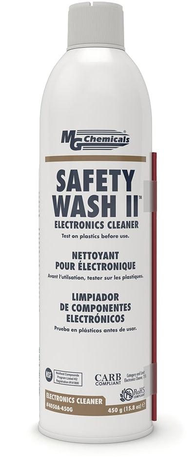MG Chemicals Electronics Cleaner - Safety Wash II, 450g Aerosol (4050A-450G)