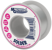 Load image into Gallery viewer, MG Chemicals 60/40 Rosin Core Leaded Solder, 0.025&quot; Diameter (23 Gauge), 1/2 lbs Spool (4894-227G)

