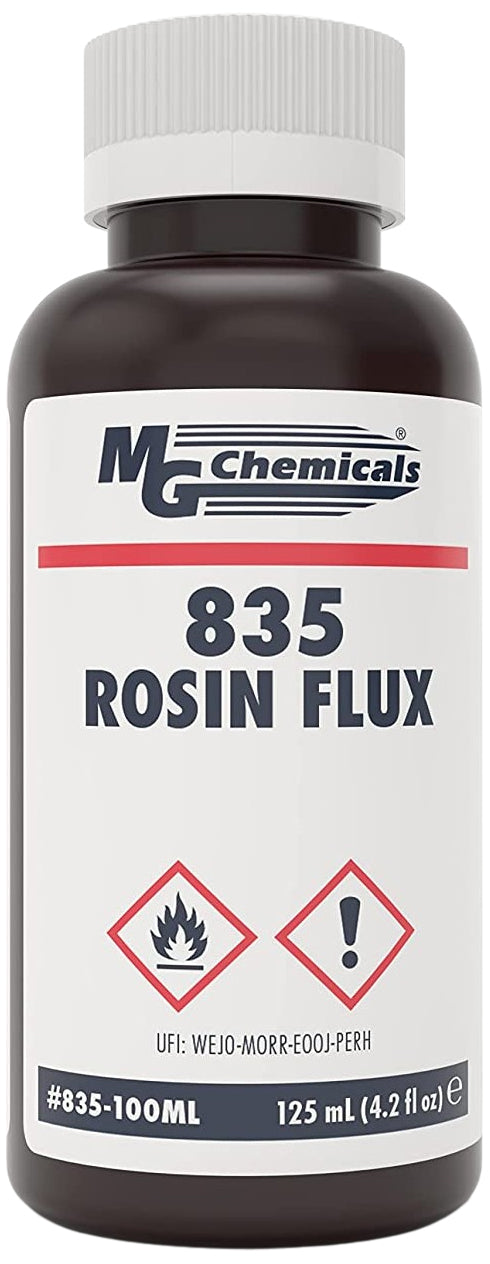 MG Chemicals Liquid Rosin Flux, for Leaded and Lead Free Solder, 125 ml Bottle (835-100ML)