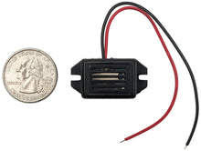 Load image into Gallery viewer, 85db Buzzer 8-16V DC, Solid State, with Wire Leads, 1.31&quot; x 0.70&quot; x 0.60&quot;
