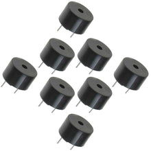 Load image into Gallery viewer, 8 Pack 12VDC, 85dB 4000Hz Piezo Buzzer, Sealed, 13.8x7.5mm Size
