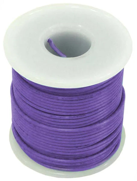 100 Feet Purple 22 Gauge Solid Hook-Up Wire, Tinned Copper, PVC Insulation (Shade May Vary)