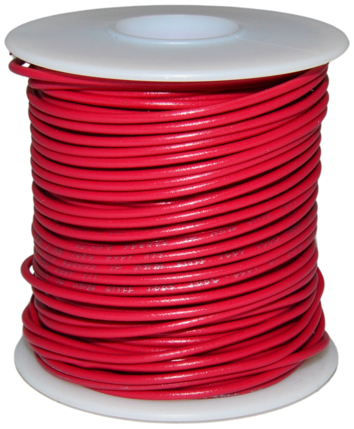 100 Feet Red 22 Gauge Stranded Hook-Up Wire, Tinned Copper, PVC Insulation (Shade May Vary)