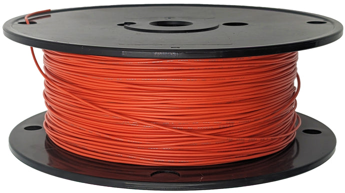 1,000 Feet Orange 24 Gauge Solid Hook-Up Wire, Tinned Copper, PVC Insulation, UL 1007/1569, RoHS Compliant