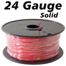 Load image into Gallery viewer, 1,000 Feet Red 24 Gauge Solid Hook-Up Wire, Tinned Copper, PVC Insulation, UL 1007/1569, RoHS Compliant
