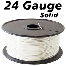 Load image into Gallery viewer, 1,000 Feet White 24 Gauge Solid Hook-Up Wire, Tinned Copper, PVC Insulation, UL 1007/1569, RoHS Compliant
