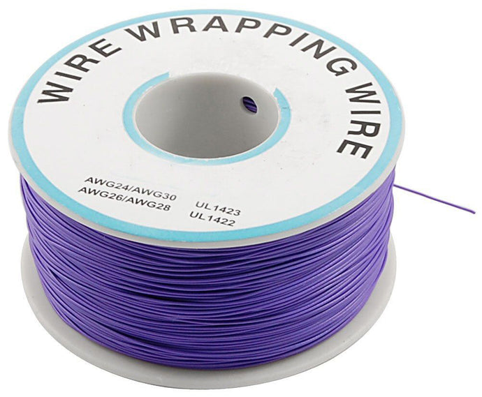1,000 Feet Purple 30 Gauge Solid Kynar Wire Wrap Wire, Tinned Copper, PVDF Insulation