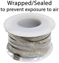 Load image into Gallery viewer, 25 Feet 14 Gauge Tinned Copper Braid, 0.2&quot; Flat - Expands to Tubular Shape 0.25&quot; Inner Diameter

