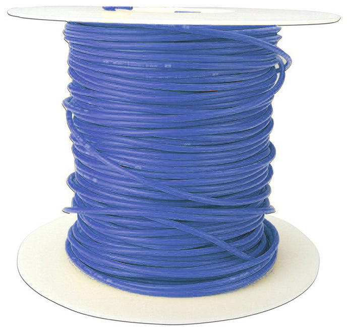100 Feet Blue 20 Gauge Stranded Flexible Test Lead Wire, Rubber Insulated