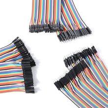 Load image into Gallery viewer, 3 Piece Set 40-Pin Dupont Jumper Cables - Male to Male, Female to Female, Male to Female
