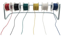 Load image into Gallery viewer, 24 Gauge Hook-Up Wire Kit, Stranded Tinned Copper Wire, Six 25 Foot Spools with Metal Spool Holder
