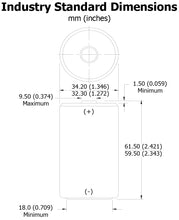 Load image into Gallery viewer, Rechargeable D Cell Battery, 2,500 mAh, NiMH (Nickel-Metal Hydride)
