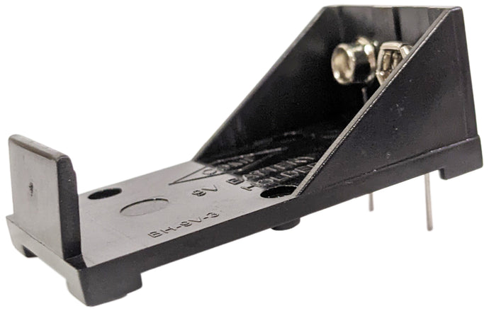 9V Battery Holder with PC Leads, Plastic Case (2.12