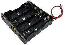 Load image into Gallery viewer, AA 4 Battery Holder with Wire Leads, Holds Four AA Batteries
