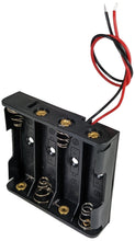 Load image into Gallery viewer, AA 4 Battery Holder with Wire Leads, Holds Four AA Batteries
