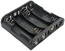 Load image into Gallery viewer, 4 &quot;AA&quot; Battery Holder with Solder Lug Terminals, Plastic, 2.22&quot; x 2.40&quot; x 0.60&quot;
