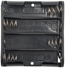 Load image into Gallery viewer, 4 &quot;AA&quot; Battery Holder with Solder Lug Terminals, Plastic, 2.22&quot; x 2.40&quot; x 0.60&quot;
