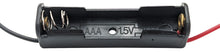 Load image into Gallery viewer, 100 Pack Single AAA Battery Holder with Wire Leads - Plastic, Color: Black, Size: 1.97"×0.53"×0.49"
