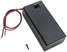 Load image into Gallery viewer, 9V Battery Holder with Cover, ON/OFF Switch, Red &amp; Black Wire Leads
