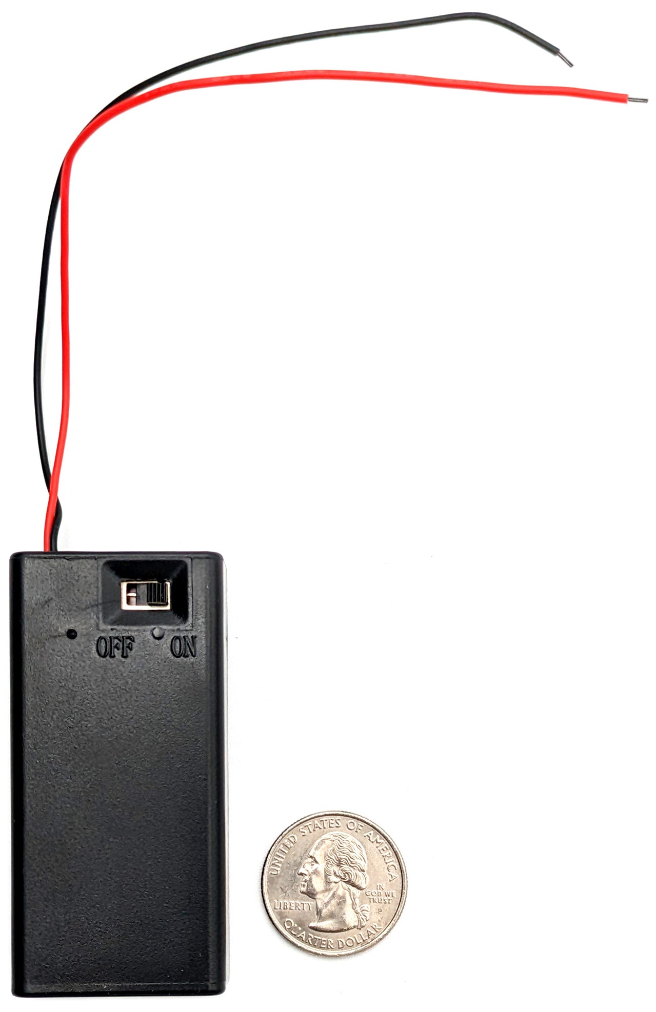 3 Pack 9V Battery Holder with Cover, ON/OFF Switch, Red & Black Wire L ...