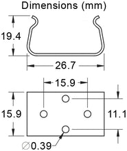 Load image into Gallery viewer, Metal 9V Battery Holder Clip without Terminals, Measures 0.65&quot; x 1.04&quot;
