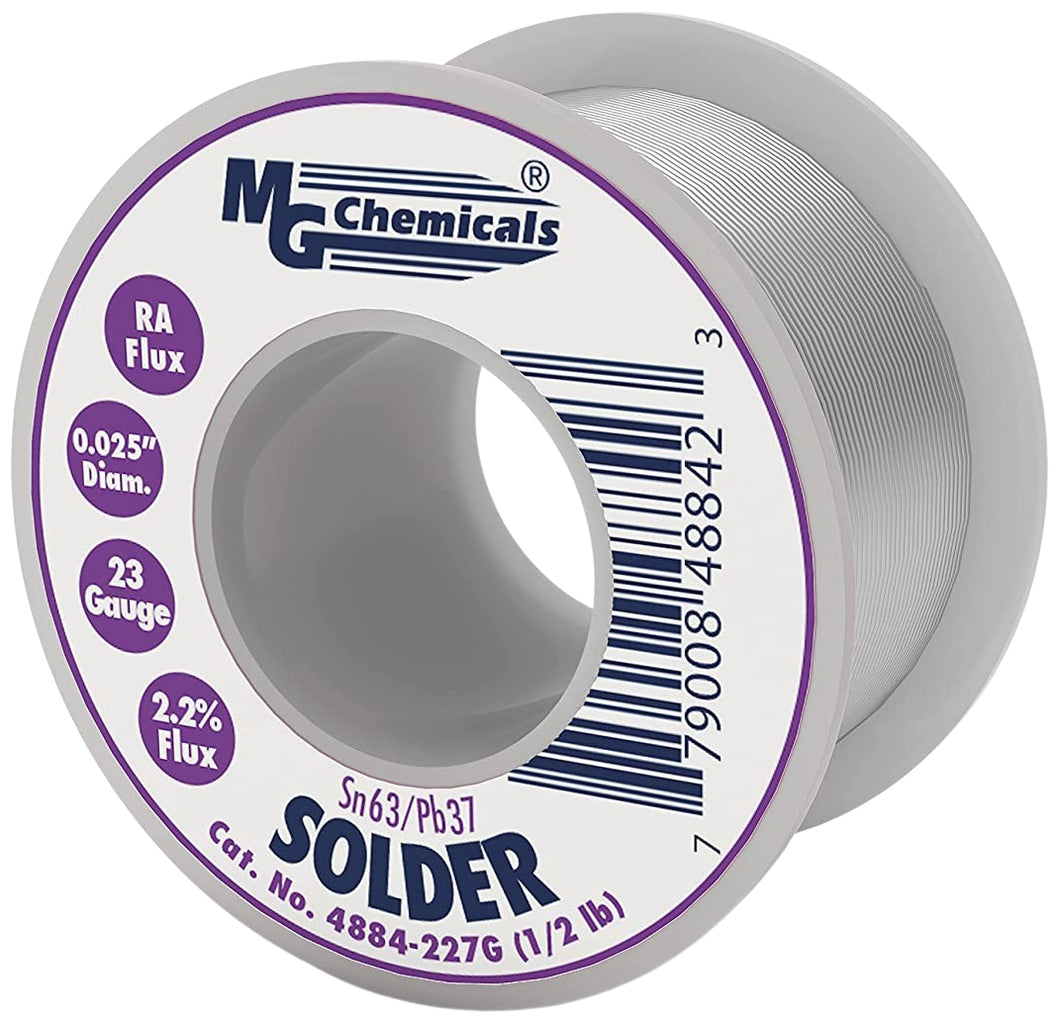 MG Chemicals 63/37 Rosin Core Leaded Solder, 0.025