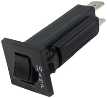Load image into Gallery viewer, 10A Thermal Circuit Breaker, 1 Pole, 250V AC / 32V DC, Snap-in Panel Mount with Push to Reset Actuator (W28-XQ1A-10)
