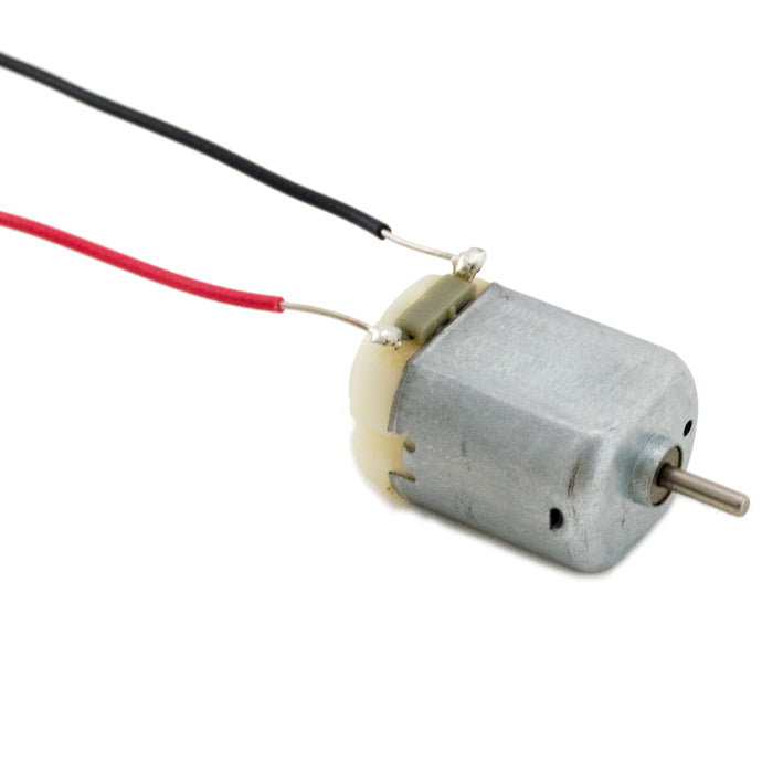 6V DC Motor with Wire Leads, 9,000 RPM, ⌀2mm Shaft (0.98