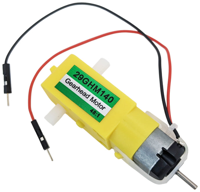Dual Shaft Gear Head Motor, 140 RPM at 4.5V DC, 48:1 Gearbox Ratio, Hobby Gearmotor for DIY Robot, Smart Car, Vehicles