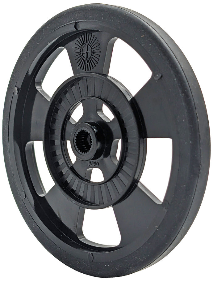 69mm Robotics Wheel - ABS Hub with Silicone Tire, Fits 25-tooth Splined Shaft, 7.6mm Width