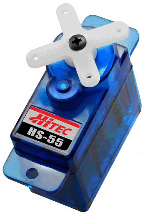 Hitec 8g Coreless Nylon Gear Analog Micro Servo, Speed @6V: 0.14 sec/60° (HS-55)