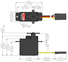 Load image into Gallery viewer, Hitec 8g Coreless Nylon Gear Analog Micro Servo, Speed @6V: 0.14 sec/60° (HS-55)
