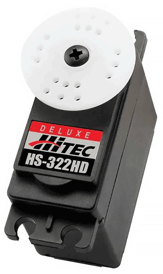 Hitec Heavy Duty Resin Gear 24T Analog Sport Servo, Speed @6V: 0.15 sec/60° (HS-322HD)