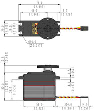 Load image into Gallery viewer, Hitec High Voltage Metal Gear 15T Digital 1/5 Scale Servo, Speed @7.4V: 0.13 sec/60° (HS-5765MH)

