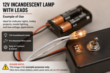 Load image into Gallery viewer, 12V Incandescent Lamp with 6" Leads
