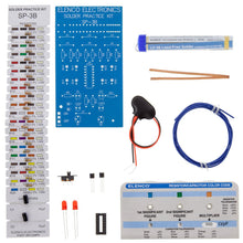 Load image into Gallery viewer, Elenco Practical Soldering Project Kit - Teaches Soldering, Boards, Components, Color Codes (SP-3B)
