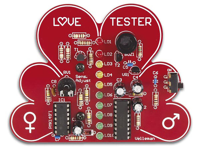 Whadda Love Tester - Soldering Practice and Electrical Engineering D.I.Y. Kit (WSSA149)