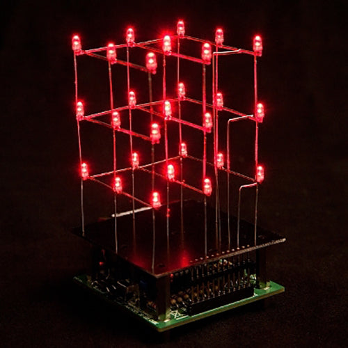 Velleman USB Programmable 3x3x3 Red LED Cube Soldering Kit (MK193)